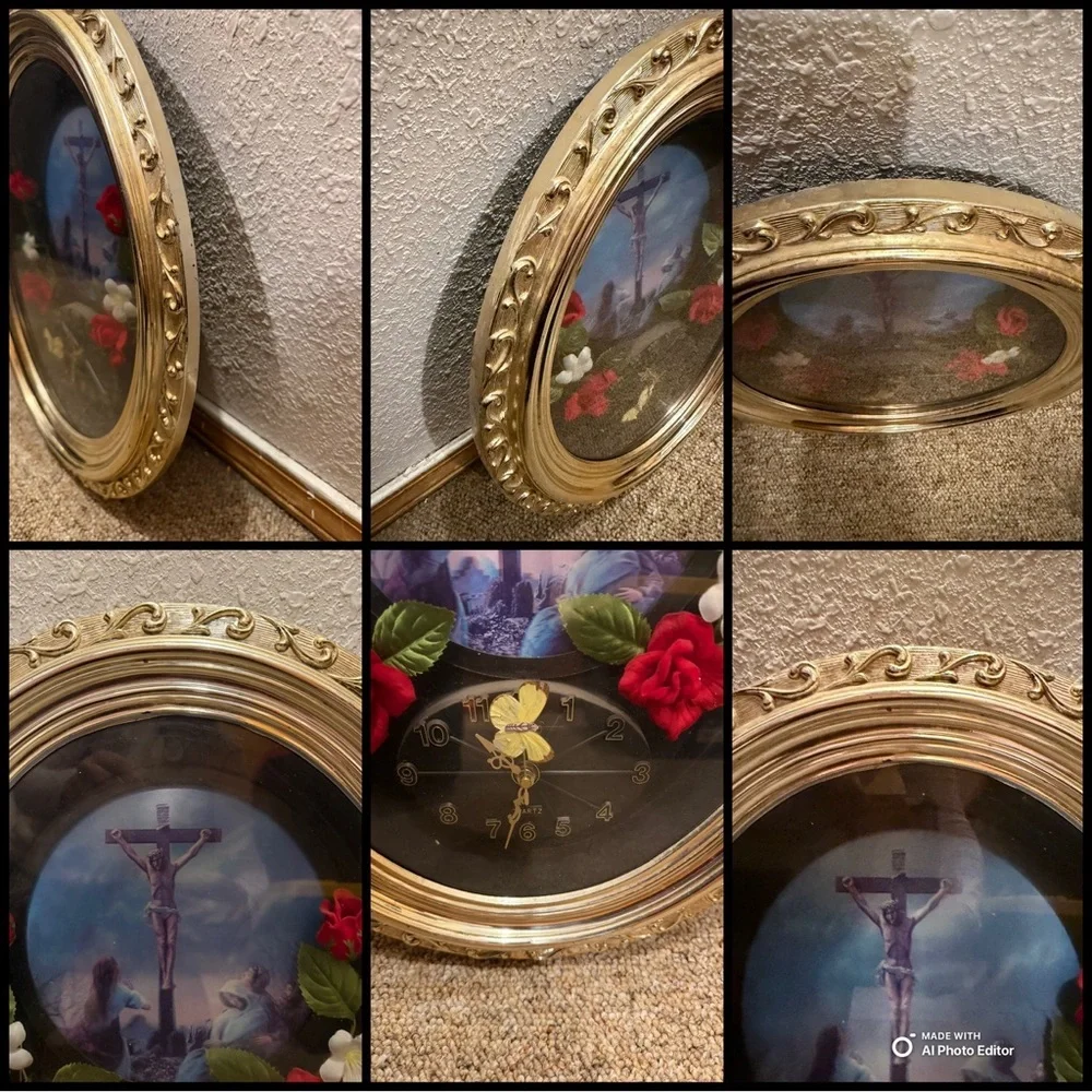 Vintage Jesus Quartz Clock